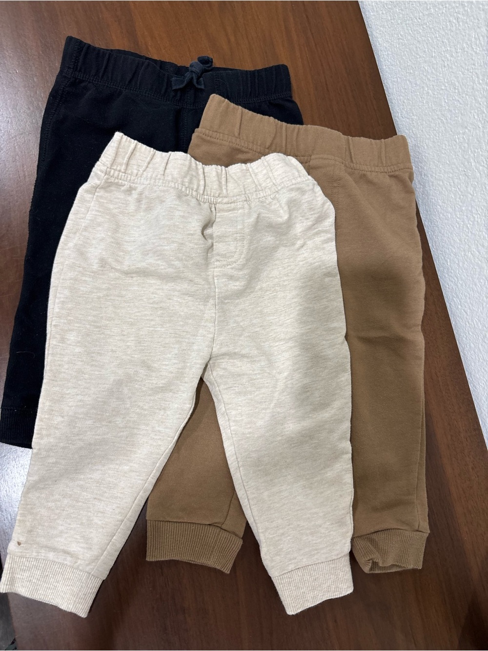 First Impressions Kids Jogger Pants - Black, Brown, Cream